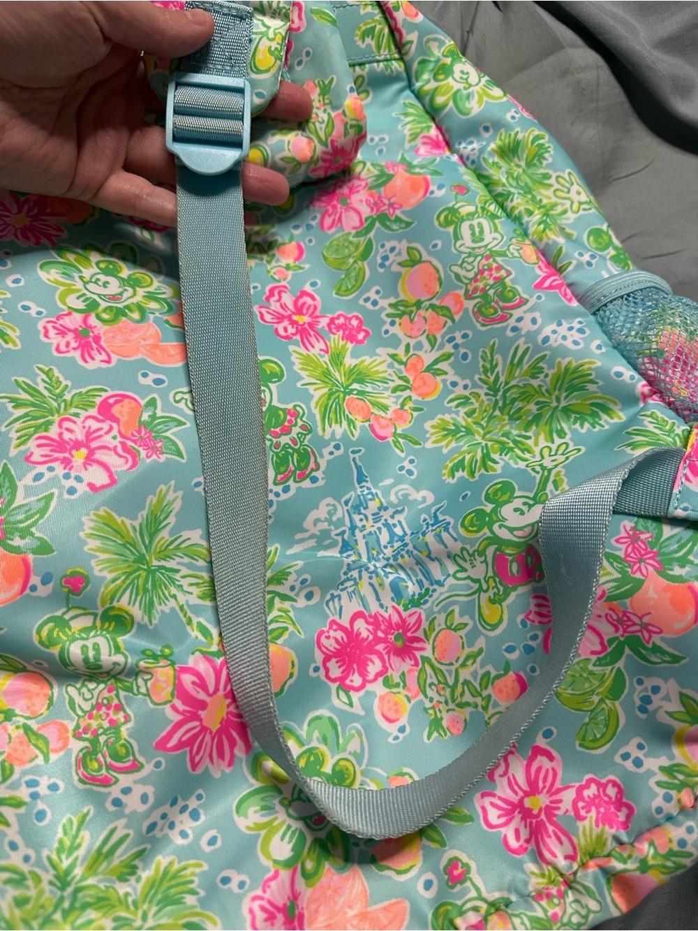 Disney Parks x Lilly Pulitzer Backpack Mickey Minnie Cinderella Castle Tropical - Picture 13 of 13